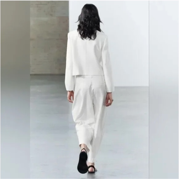 Zara Cropped Double Breasted Blazer NWT - Picture 7 of 15